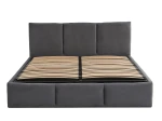Letto imbottito 160x200 con materasso e contenitore TOP line 7 Velvet Grafite