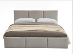 Letto imbottito 160x200 con materasso e contenitore TOP line 7 Velvet grigio