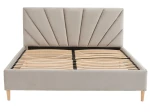 Letto imbottito 160x200 con materasso Scandi Line 3 Velvet Grigio