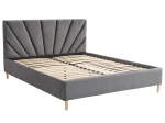 Letto imbottito 160x200 con materasso Scandi Line 3 Velvet Grafite