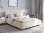 Letto imbottito 160x200 con materasso Scandi Line 3 Velvet Beige