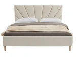 Letto imbottito 140x200 con materasso Scandi Line 3 Velvet Beige
