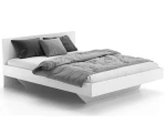 Letto levitante 160x200 bianco DM2 realizzato con pannello per mobili