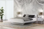 Letto levitante 120x200 bianco DM2 realizzato con pannello per mobili