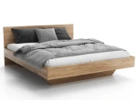 Letto levitante 160x200 rovere artigianale DM2 realizzato con pannello per mobili