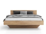Letto levitante 140x200 rovere artigianale DM2 realizzato con pannello per mobili