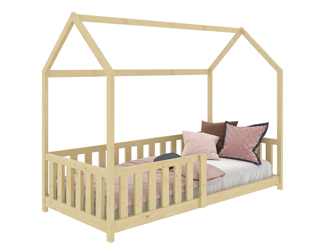 Lettino Montessori 80x160 cm a Casetta Pino e sponde D7