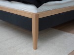 Letto in rovere 160x200cm imbottito Belagio Grigio