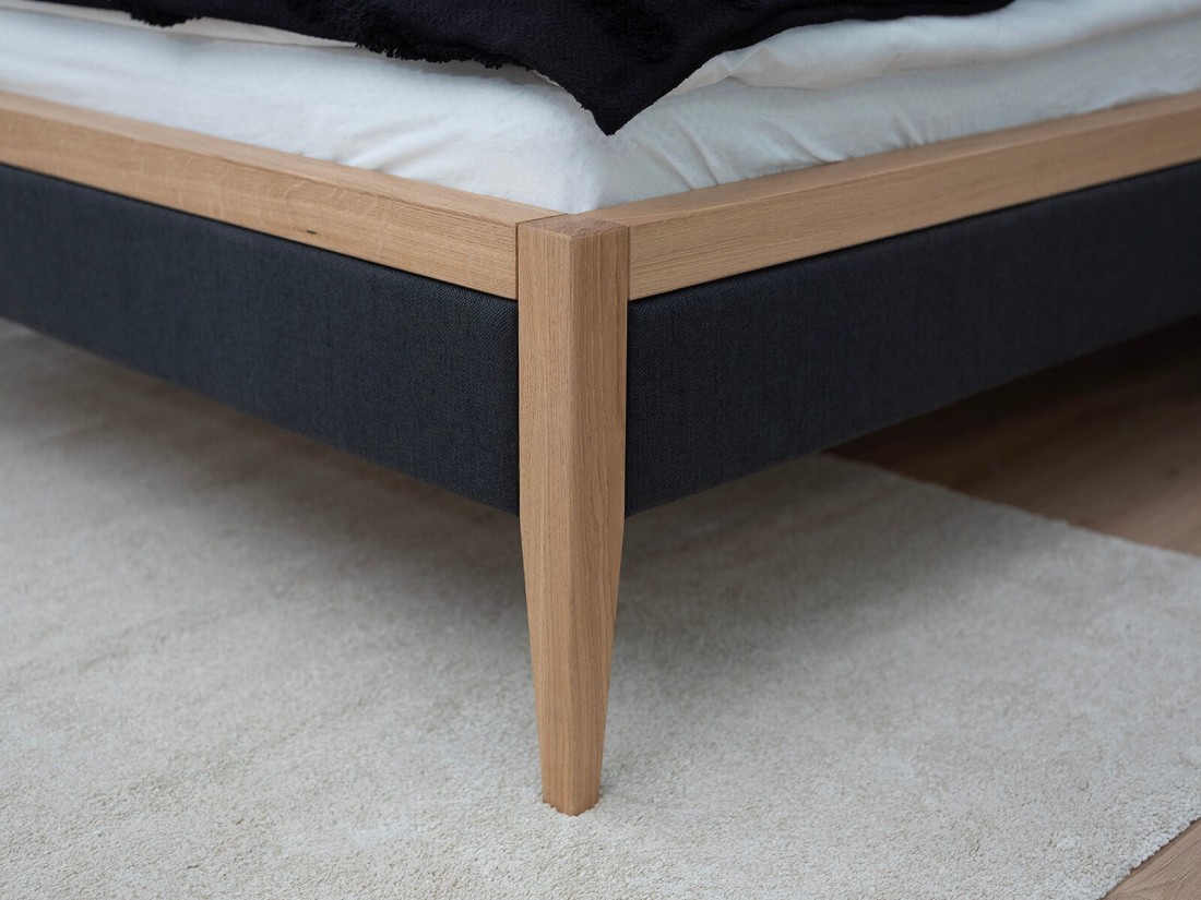 Letto in rovere 180x200cm imbottito Belagio Beige