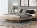 Letto levitante 120x200 rovere sonoma DM2 realizzato con pannello per mobili