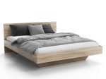Letto levitante 120x200 rovere sonoma DM2 realizzato con pannello per mobili