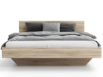 Letto levitante 120x200 rovere sonoma DM2 realizzato con pannello per mobili