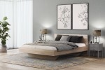 Letto levitante 120x200 rovere sonoma DM2 realizzato con pannello per mobili