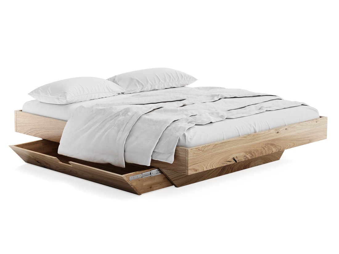 Letto matrimoniale 160x200 in rovere Levitante Bergamo