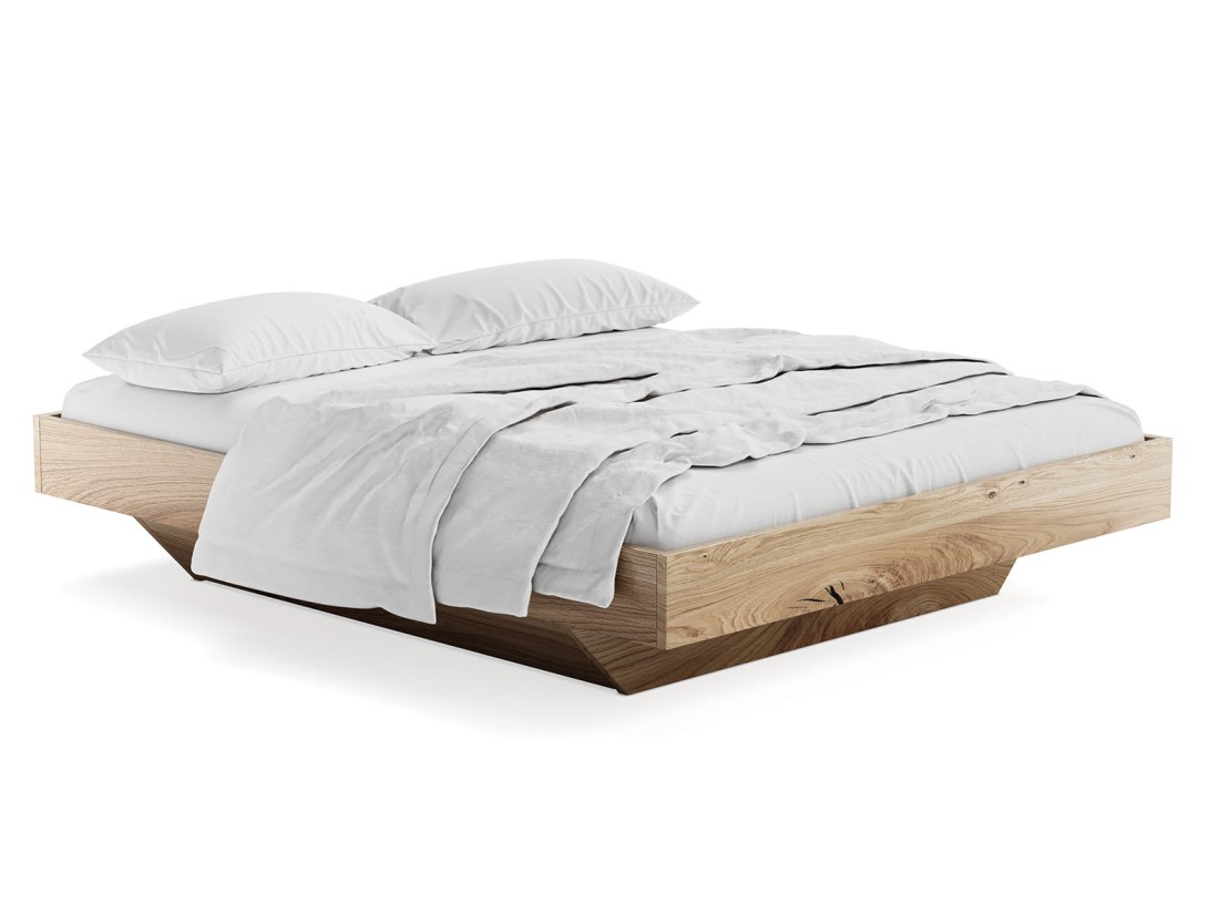 Letto matrimoniale 160x200 in rovere Levitante Bergamo