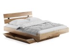 Cassetto sotto un letto in rovere levitante 140x200