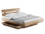 Cassetto sotto un letto in rovere levitante 180x200
