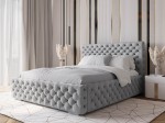 Letto imbottito 160x200 con contenitore PRO line 15 grigio
