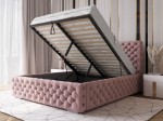 Letto imbottito 160x200 con contenitore PRO line 15 rosa