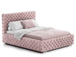 Letto imbottito 160x200 con contenitore PRO line 15 rosa