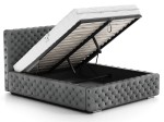 Letto imbottito 140x200 con contenitore PRO line 15 grafite