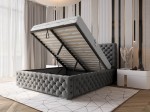 Letto imbottito 160x200 con contenitore PRO line 15 grafite