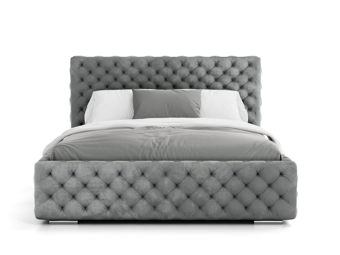 Letto imbottito 160x200 con contenitore PRO line 15 grafite