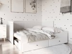 Letto divano 80x200 bianco con 2 cassetti Helmes