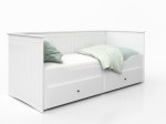 Letto divano 80x200 bianco con 2 cassetti Helmes