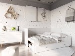 Letto divano 80x200 bianco con 2 cassetti Helmes