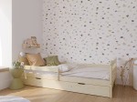 Letto per bambini 160x80 con cassetto Kacperek, pino