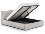 Letto imbottito 160x200 con contenitore beige PRO line 19 Soro 21