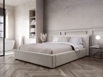 Letto imbottito 160x200 con contenitore beige PRO line 19 Soro 21