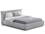 Letto imbottito 140x200 con contenitore grigio PRO line 19 Soro 90
