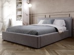 Letto imbottito 160x200 con contenitore grigio PRO line 19 Soro 90