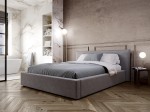 Letto imbottito 160x200 con contenitore grigio PRO line 19 Soro 90