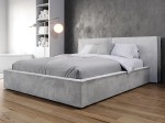 Letto imbottito 140x200 con contenitore grigio PRO line 20 Harmony 80