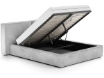 Letto imbottito 140x200 con contenitore grigio PRO line 20 Harmony 80