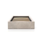 Letto imbottito per bambini con contenitore 90x200 con struttura in velluto beige Kids Line Box