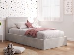 Letto imbottito per bambini 90x200 con struttura in velluto grigio Kids Line 4