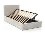 Letto imbottito per bambini con contenitore 90x200 con struttura in velluto grigio Kids Line 4