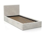 Letto imbottito per bambini con contenitore 90x200 con struttura in velluto grigio Kids Line 4