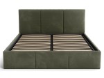 Letto matrimoniale 160x200 imbottito con contenitore TOP line 7 Velvet Oliva