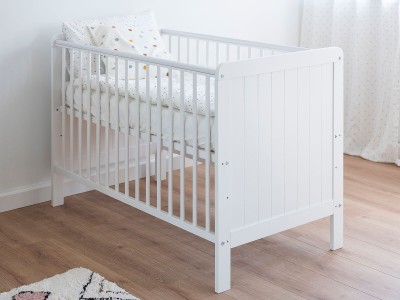 Lettino per bambini Baby Magic in legno di pino 60x120, bianco