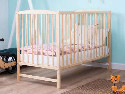 Lettino per bambini Baby Classic in legno di pino 60x120, colore pino