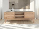 Armadio RTV in legno di faggio Beskid larghezza 180 cm faggio naturale