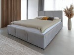 Letto matrimoniale 180x200 imbottito con contenitore TOP line 7 Velvet Grigio