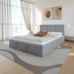 Letto matrimoniale 140x200 imbottito con contenitore TOP line 7 Velvet Grigio