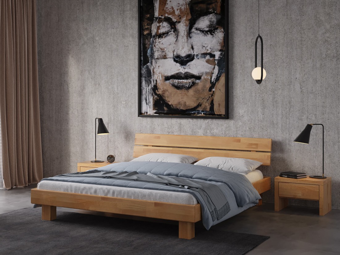 Letto in legno di faggio 140x200 Getafe