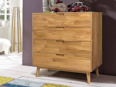 Cassettiera Bergen in rovere 4S n. 1 olio intenso